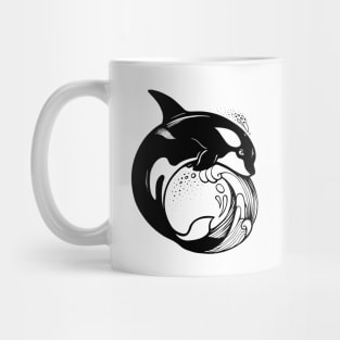 Orca Whale on the wave Mug